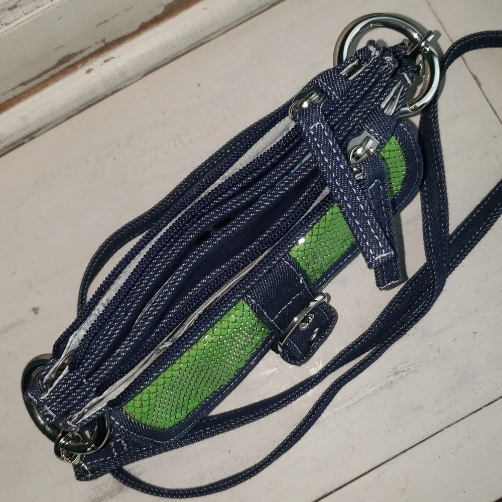 Whiting and David denim mesh bag - Picture 4 of 10